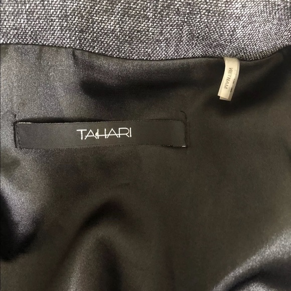 Tahari charcoal gray Cardona blazer with peplum - Picture 7 of 8